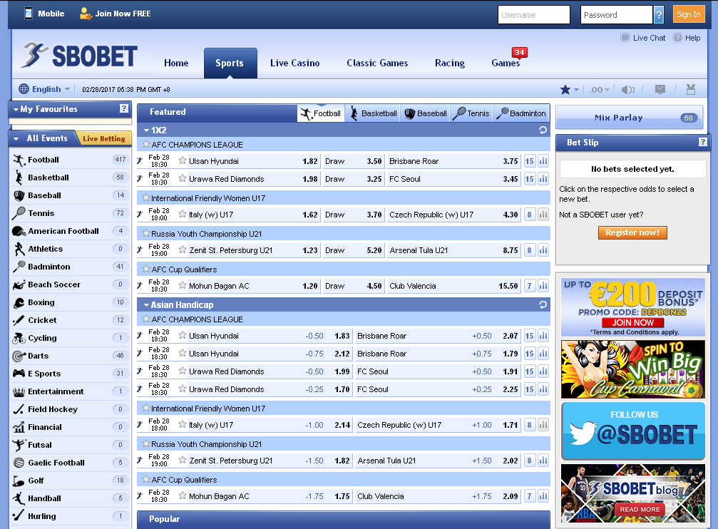sbobet